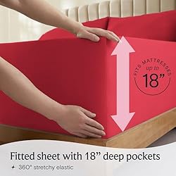 LuxClub 6 PC Full Size Sheet Set Bed Sheets Deep