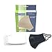 DualVertex Anti Pollution Mask Washable, Cotton Face Mask, Mouth Mask, Dust Mask, Face Masks Washable Uk with Valve and 6 Replaceable filters for Men Women & Kids (1, Black)