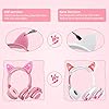 Kids-Headphones-with-Cat-EarLobkin-Wired-Headphones-Over-Ear-for-ChildrenFoldable-Headphone-with-Glowing-Light-for-Kindle-Fire-Samsung-iPad-Tablets-whitepink Kids Headphones with Cat Ear,Lobkin Wired Headphones Over Ear for Children,Foldable Headphone with Glowing Light for…