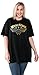 DC Comics Wonder Woman Plus Size T-Shirt Logo Gold Foil Print Black (3X)