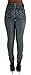 Style LA6A154aS – Colombian Design, Mid Waist, Butt Lift, Skinny Jeans in Washed Dark Blue Size 11