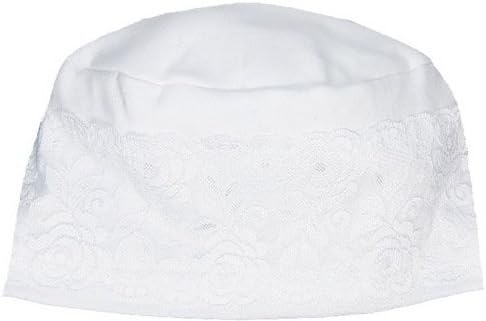 Hats with Heart Lace Sleep Cap (White)- Chemo Head Cover Hat for Cancer and Hair Loss
