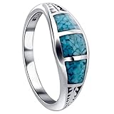 Southwestern Style Turquoise Gemstone Sterling Silver Ring