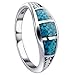 Gem Avenue 925 Sterling Silver Southwestern Style Turquoise Gemstone Womens Ring