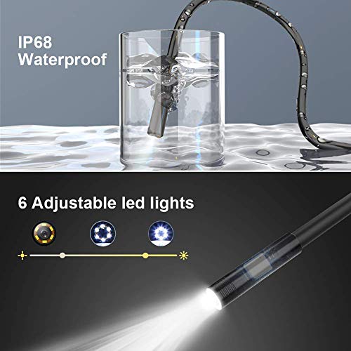 50FT Industrial Endoscope, Oiiwak Inspection Camera for Industrial Pipe Sewer Drain Plumbing Borescope 1080P HD 4.3inch LCD Screen Waterproof IP68 Snake Camera with 6 LED Lights(15m) - Thumbnail 7
