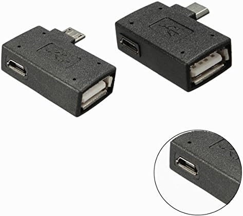 90 Degree Micro USB Male To USB 2.0 OTG Female Host Adapter (Random: Mode)