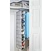 mDesign Fabric Over Rod Hanging Closet Storage Organizers, Includes a Wide 6-Shelf Sweater Organizer, and a Narrow 10-Shelf Shoe Rack - Textured Print - Set of 2 - Gray