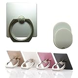 BR Kickstand, Universal Ring Stand /360 Degree Rotating/ + Car Holder Mount Cell Phone and Tablets Anti Drop iRing for iPhone, iPad, iPod, Android, Samsung Galaxy Note Tab, Nokia, LG, HTC (Silver)