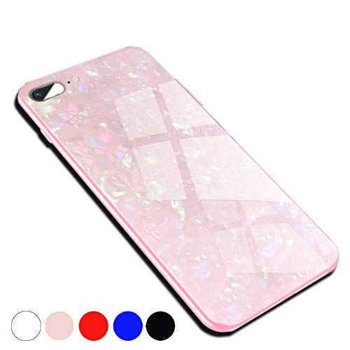 Mixtecc Marble Case for iPhone 8 Plus / 7 Plus, Luxury Sparkle Bling Crystal Clear Soft TPU Silicone Back Cover for Girls Women (Pink)