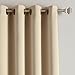 Best Home Fashion Thermal Insulated Blackout Curtains - Antique Bronze Grommet Top - Beige - 52