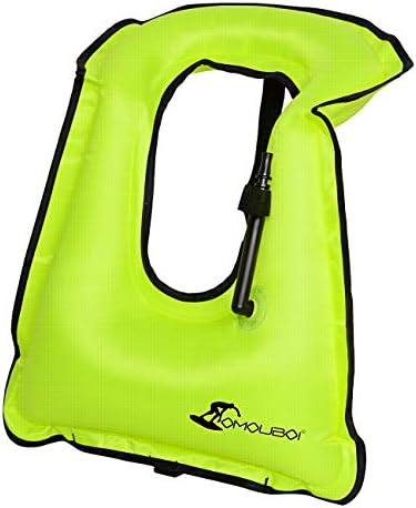 OMOUBOI Inflatable Snorkel Vest Adult for Men Women Large Snorkeling Life Vest for Diving Swimming Safety๏ผMade in 2019๏ผ