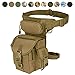 Military Tactical Drop Leg Bag Tool Fanny Thigh Pack Leg Rig Utility Pouch Paintball Airsoft Motorcycle Riding Thermite Versipack, Tan