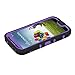 Galaxy S4 Case, EC™ 3in1 Hybrid High Impact Armor Case Defender Shockproof Combo Case for Samsung Galaxy S4 IV i9500 with Screen Protector and Stylus (Purple/Black)