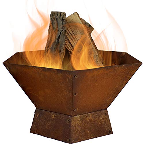 Amazon Com Sunnydaze Rustic Affinity Raised Outdoor Fire Pit Kit