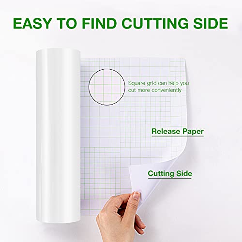White Vinyl for Cricut 12" x 50 FT Glossy White Permanent Vinyl Roll