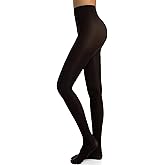 DTWAWA Womens 40 Den Opaque Control Top Tights, High Waist Pantyhose