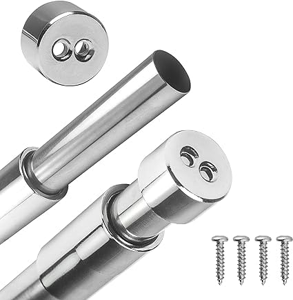 4All Extendable Clothes Rail For Wardrobe 57-100cm Kitchen Towel Rail Heavy Duty Adjustable Organizer Closet Hanging Rail Tension Rod with Socket And Screws Window Curtain Rail Tension rod curtains