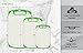 Dutis 3-Piece Dishwasher Safe Plastic Cutting Board Set with Non-Slip Feet and Drip Juice Groove, White with Lime Green