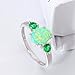 CiNily Silver Green Fire Opal Emerald for Women Jewelry Gemstone Ring Size 5-13 (7)