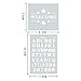 Reusable Welcome Sign Stencils for Painting on Wood, 8 PCS Large Individual Templates + 8 PCs Letters Stencils with Numbers and Signs for Hotel Home Porch Sign Halloween Thanksgiving Xmas Decorations