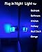 2 Pack 0.5W Plug in LED Night Light with Dusk to Dawn Sensor Blue