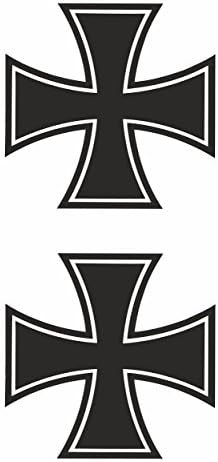 carstyling XXL Sticker Iron Cross 60 x 45 mm set of 2