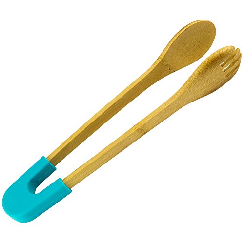 Modern Bamboo & Silicone Tong