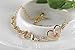 O4U Heart Shape Genuine Austrian Crystals Love You Gold Plating Bracelet Elegant Gifts for Women Girls Fashion Jewelry(gold)