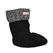 Hunter Boots Women's 6 Stitch Cable Short Boot Sock Blk/Gry MD M US