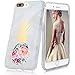 DOUJIAZ Compatible with iPhone 7 Plus Case,iPhone 8 Plus Case,Marble Design Clear Bumper TPU Soft Case Rubber Silicone Skin Cover for iPhone 7 Plus (2016) / iPhone 8 Plus (2017) - Flower Pineapple