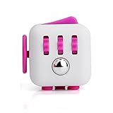 LEDeng Fidget Toys Cube for Fidgeters! Relieve Stress, Anxiety, and Boredom all at your finger tips (Rose White)