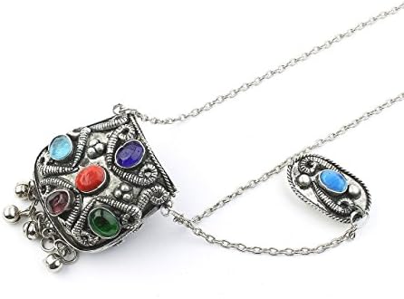 Mumbai Poison Necklace, Secret Compartment, Ethnic Penndant, Tribal, Yoga Jewelry, Festival Jewelry, Boho, Gypsy, Hippie, Spiritual