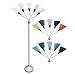 Five Head Spider Floor New Lamp with 14 changable shades,Silver Finish Adjustable heads With Five White And Nine Color Shades