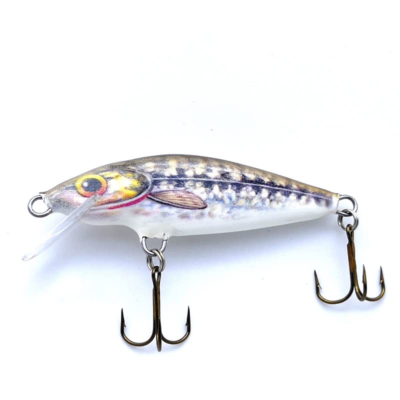 EVERBAY DORADO Wobbler Fishing Lure - Artificial Hard Crankbait - Fishing Tackle, Topwater Life-Like Swimbait for Perch Trout Chub Trolling and Long Cast in Freshwater, Sinking - CLASSIC 5cm NB