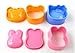 3pcs Set Pink Kitty Yellow Rabbit Blue Bear Bento Lunch Box Sushi Rice Cutter Mold