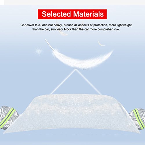 Car Snow Cover Automotive Windshield Snow Covers Windproof Dustproof Rainproof Car Covers Sun Shade Protector Snow Ice Frost Protectors Snow Wiper Ice Removal with Mirror Snow Cover