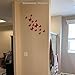 24pcs 3D Butterfly Removable Mural Stickers Wall Stickers Decal for Home and Room Decoration (Red-24pcs)