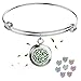 Essential Oil Diffuser Bracelet Gift for Women, Jack & Rose Stainless Steel Bangle Aromatherapy Bracelet Locket with 8 Washable Color Pads,Jewelry Gifts for Women for Birthday Christmas Valentines Day
