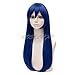 COSPLAZA Deep Blue Long Straight Girl's Cosplay Wig Anime Full Hair