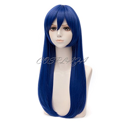 COSPLAZA Deep Blue Long Straight Girl's Cosplay Wig Anime Full Hair