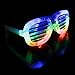 Fun Central Multicolor LED Light Up Slotted Shades - Flashing Glasses for Kids and Adults