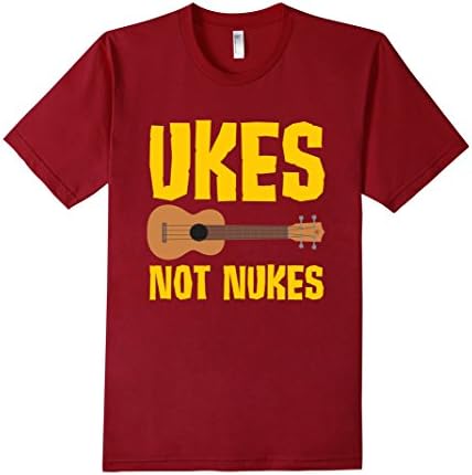 Men's Ukes Not Nukes T-Shirt XL Cranberry