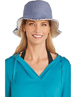 UPF 50+ Women's Reversible Bayside Bucket Hat - Sun Protective