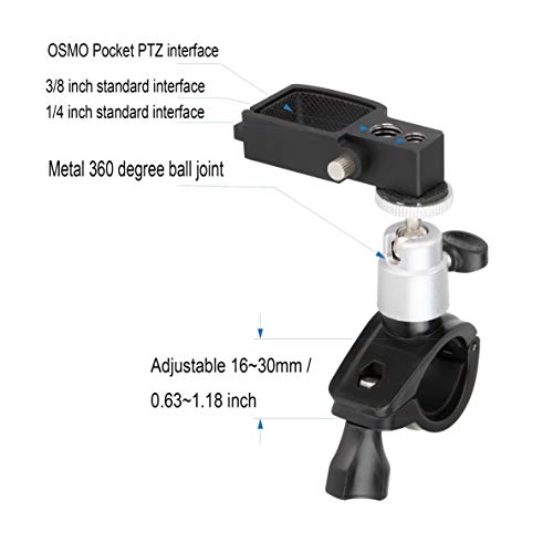 O'woda Universal Bicycle Bracket Bike Mount Clamp Holder Stand for DJI OSMO Pocket Handheld Gimbal Stabilizer Expansion Accessories