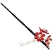 FINGER LOVE Acrylic Geisha Hair Stick with Red Acrylic Cherry Blossom Cluster and Tassel (Red)