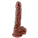 Sex Talk 3PC Brown Dildo Vibrator And Anal Waterproof Flexible Huge Penis With And Strong Suction Cup Sex Product Toy For Women