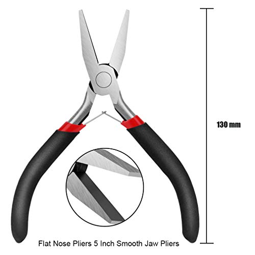 2PackÂ JewelryÂ BeadingÂ PliersÂ MiniÂ LongÂ 5Â InchÂ NeedleÂ NoseÂ PrecisionÂ andÂ FlatÂ NoseÂ PliersÂ JeweleryÂ WireÂ WorkÂ PliersÂ ToolÂ byÂ FENGWANGLI