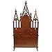 Design Toscano BN1937 Glass Wall Mounted Storage Curio Cabinet, Walnut