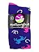 MadSportsStuff Wild Horses Over the Calf Socks (Purple/Neon Pink, Small)