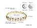Girl Era Gold Plated Waves Blue/white Cubic Zirconia Bracelet Charm Tennis Bracelet for Womens(blue)